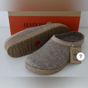 Haflinger Gray Wool Mules New w/box